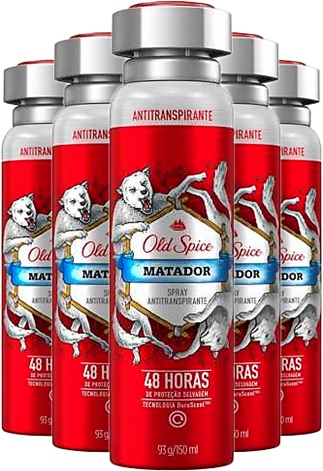 desodorante old spice matador, spray, aerossol