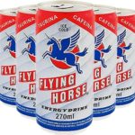 cans of energy drink latas de bebida energética ice cold flying horse