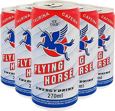 cans of energy drink latas de bebida energética ice cold flying horse
