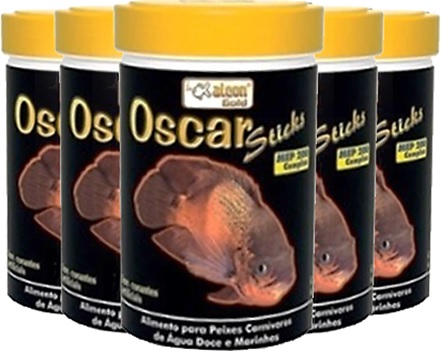 oscar sticks alimento para peixes carnívoros de água doce e marinhos alcon gold