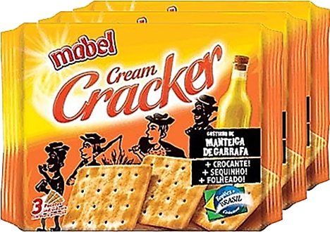 bolacha, biscoito cream cracker mabel sabor manteiga de garrafa