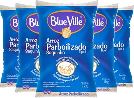 blue ville arroz parboilizado alimento refeição almoço jantar