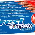 creme dental, pasta de dente, gel dental, crest, canela