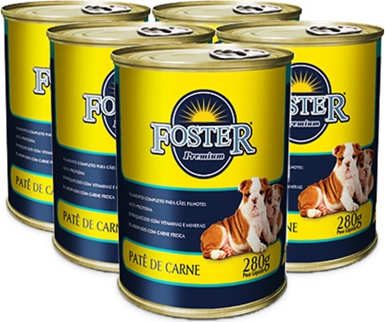 foster premium, paté de carne, filhotes de cachorro