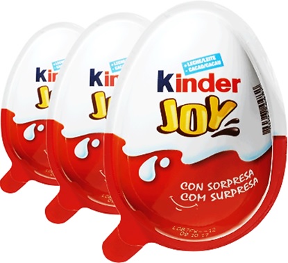 chocolate ao leite e avelãs kinder joy com surpresa