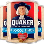 latas de aveia integral flocos finos quaker