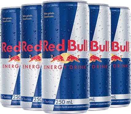 latas de bebida energética red bull energy drink