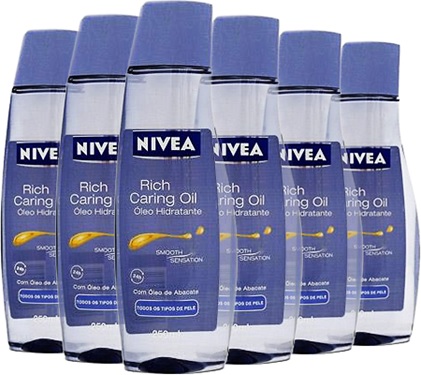 nivea rich caring oil óleo hidratante pós banho