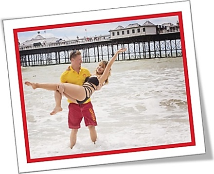 lifeguard and his girlfriend, guarda vidas e mulher