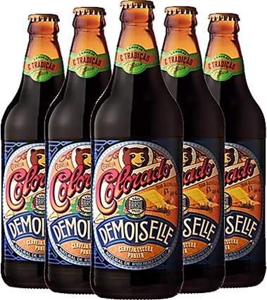 garrafas de cerveja escura porter colorado demoiselle, bebida, brazilian beer