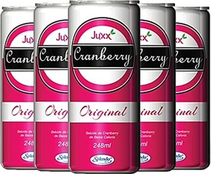 latas, suco, refresco, cranberry juxx bebida de cranberry adoçada