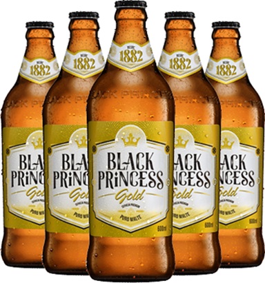 garrafas de cervejas black princess, cerveja escura premium, cerveja preta