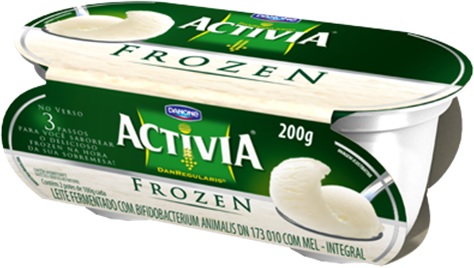 leite fermentado danone activia frozen, alimentação