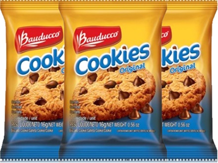 biscoito chocolate cookies original bauducco, bolacha, doce