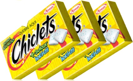 chiclets adams, chiclete, chicle, goma de mascar, hortelã