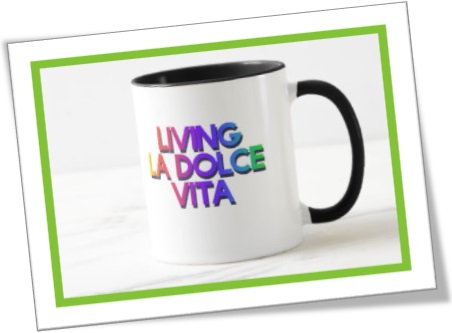 caneca, copo, living la dolce vita, doce vida, sweet life