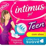 intimus gel teen absorventes higiênicos com abas