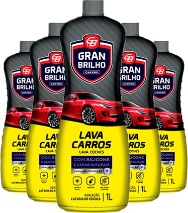 shampoo, lava carros gran brilho, cera, silicone, mackerduz