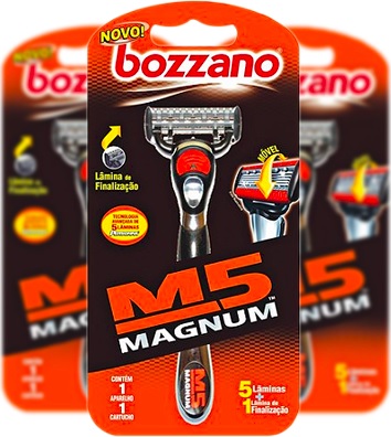 aparelho de barbear bozzano magnum m5 com cartucho