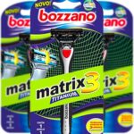 aparelho de barbear bozzano matrix 3 titanium com cartucho aparelho de barbear bozzano matrix 3 titanium com cartucho