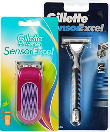 barbeador e depilador gillette sensor excel for women