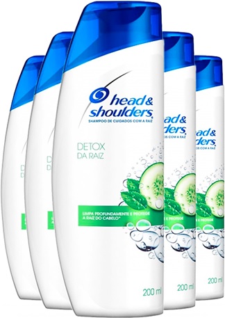 head shoulders shampoo detox da raiz, pepino, folha