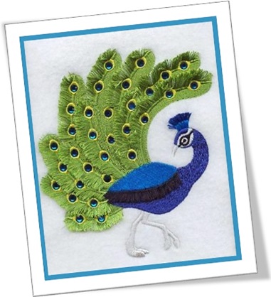 peacock, pavão, costura, bordado, satin stitch, ponto cheio