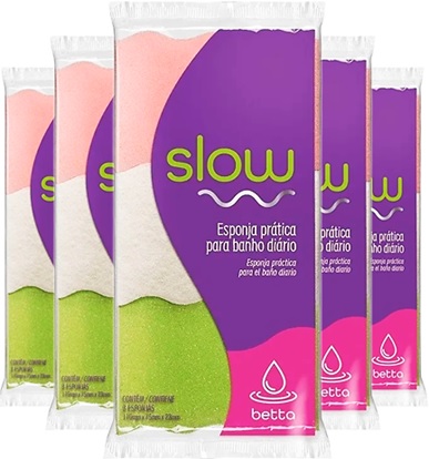 esponjas de banho slow bettanin, betta, esponja de nylon, massagem