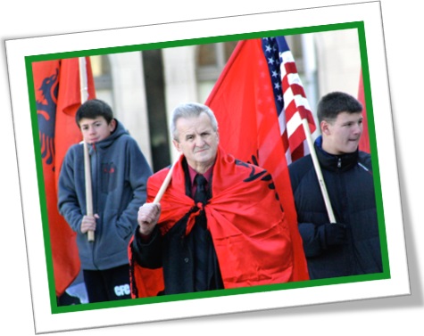 albanians, albaneses, bandeira da albânia, bandeira dos estados unidos