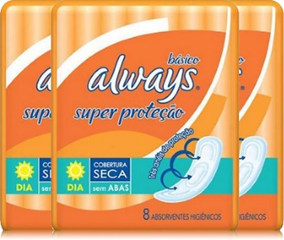 absorventes higiênicos always menstruação mulher tpm calcinha meninas
