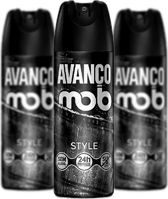 desodorante avanço mob style aerossol, antitranspirante, sem álcool