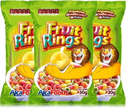 ring, fruit rings alcafoods argolinhas de milho sabor frutas