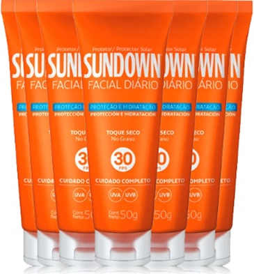 bloqueador solar sundown facial diário