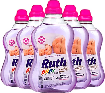 lava roupas ruth baby care, sabão líquido, roupas de bebê