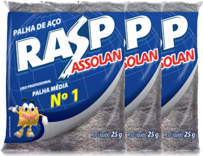 assolan rasp palhas de aço média números 1, produtos ypê