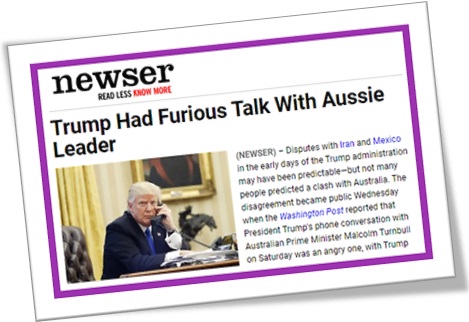 trump had furious talk with aussie leader