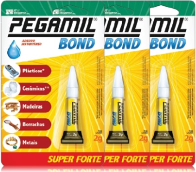 adesivo pegamil bond madeira, borracha, metais, plástico, cerâmica