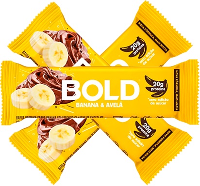 barra de banana e avelã, bold, alimento