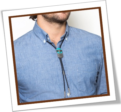 man wearing bolo tie, bola tie, cowboy, bola