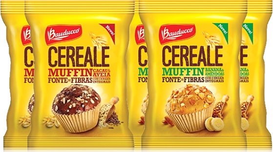 cereale bauducco muffin cacau aveia banana amêndoa