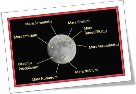 lista de mares na lua, list of maria on the moon