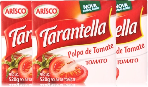 caixa de polpa de tomate tarantella tomato arisco