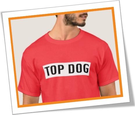 camiseta, top dog, mandachuva, figurão, maioral em inglês
