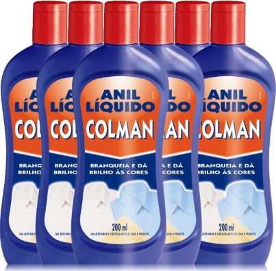 alvejante, anil líquido colman, produtos reckitt benckiser