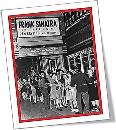 cantor frank sinatra, fans, theater, show, espetáculo