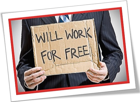 he will work for free, trabalho grátis