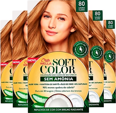 coloração wella soft color sem amonia louro claro