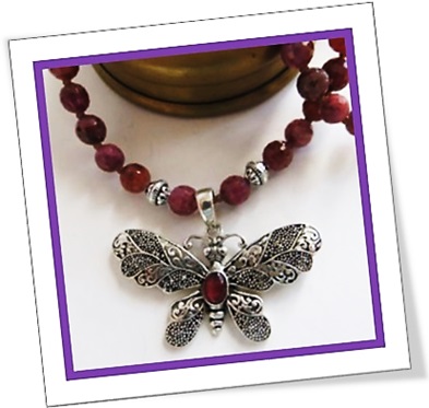 silver neclace, butterfly, rubies, jewel, joia, corrente