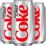latas de refrigerante diet coke em ingles