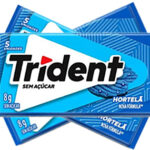 trident hortelã trident, chiclete, goma de mascar, sabor hortelã, menta